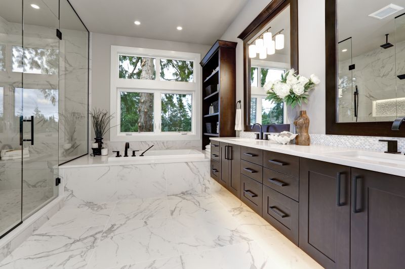 Luxurious Bathroom with Marble Finishes